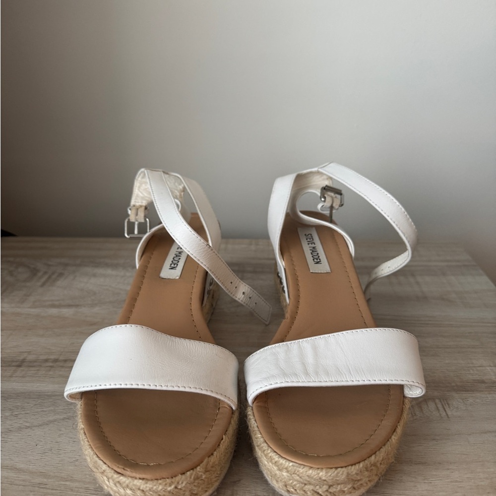 Steve Madden White Espadrille Shoes